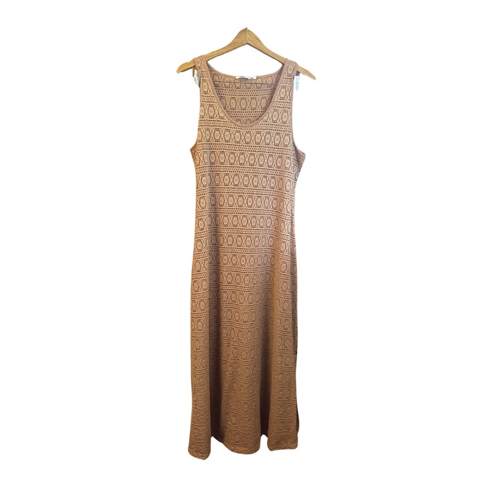 La Vie En Rose Swimsuit Coverup Dress, XL, Beige